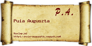 Puia Auguszta névjegykártya